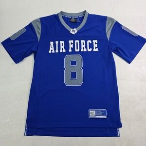 Air Force Falcons‎ NCAA Military Colosseum Blue Football Jersey #8 Men's Sz S VG